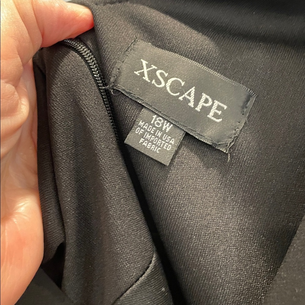 Xscape sheer 3-D floral skirt gown - Picture 5 of 6